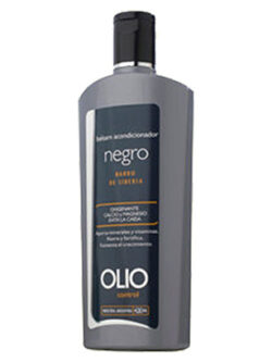 Línea Bálsamo Acondicionador OLIO. Industria Argentina – Negro