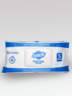 Toallas Húmedas Desinfectantes SANELLE 35 Unidades.