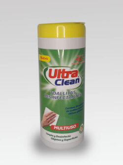 Toallitas Desinfectantes Aroma Limón Ultra Clean.